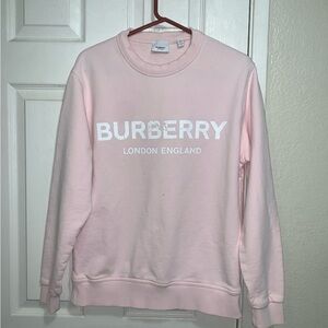Burberry pink crew neck sweater size s